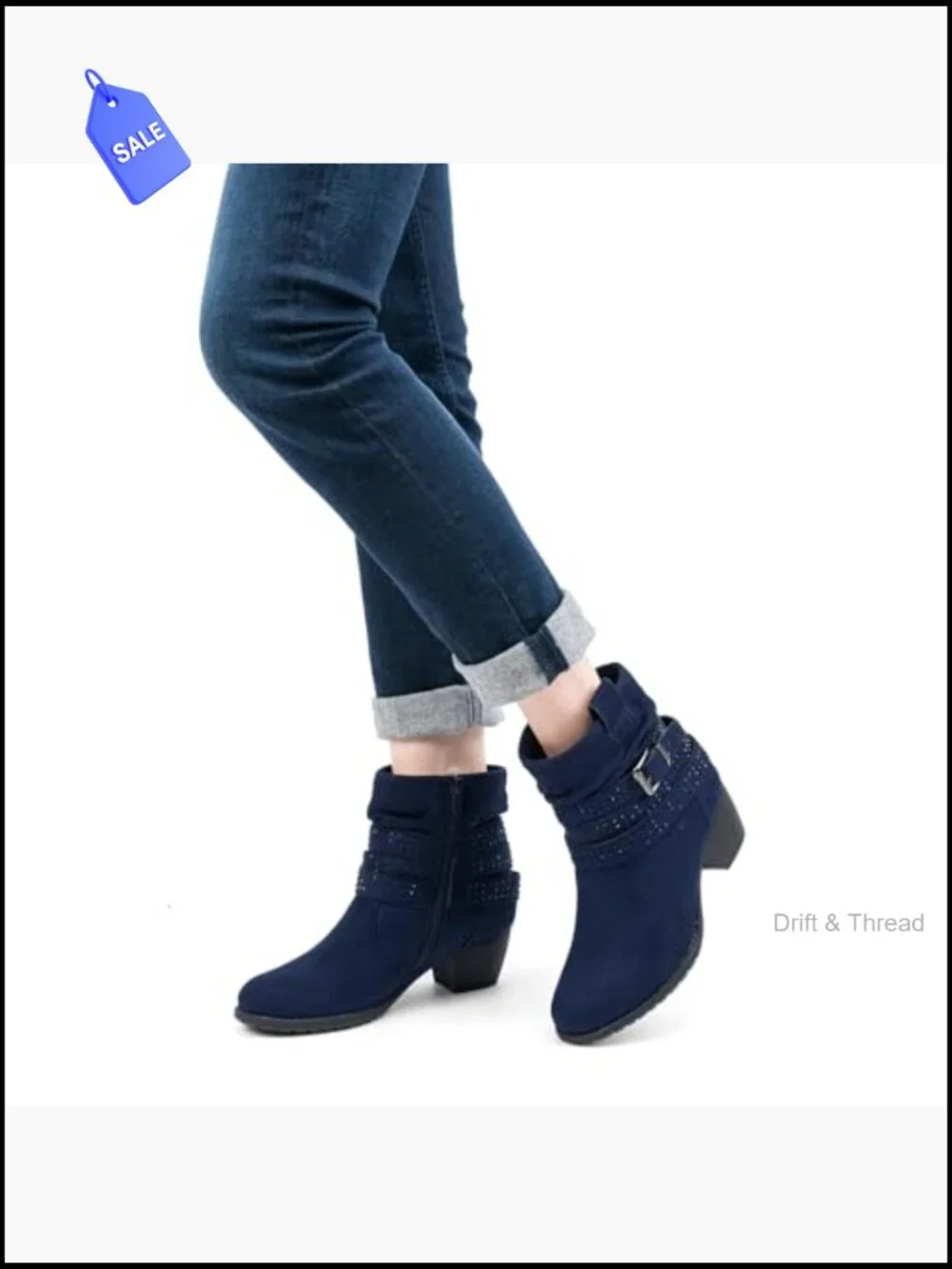 Women's Mid Calf Boots Round Toe Low Heel Slouchy Dress Zip Booties with
